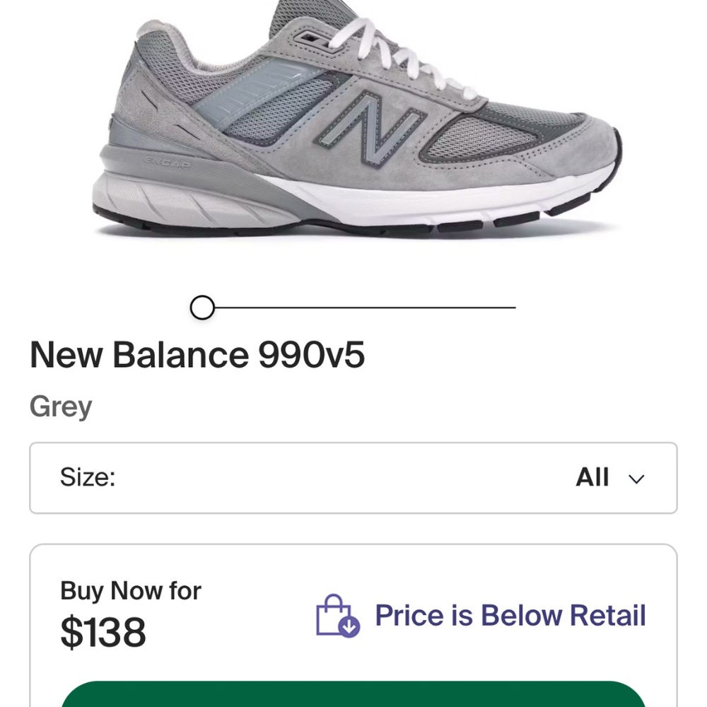 BRAND NEW NEW BALANCE 990 V5